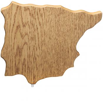 Mapa madera Peninsula Ibérica roble natural (solo parte alta) (Frontal)