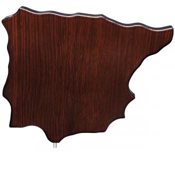 Mapa madera Peninsula Ibérica wengue (solo parte alta) (Frontal)
