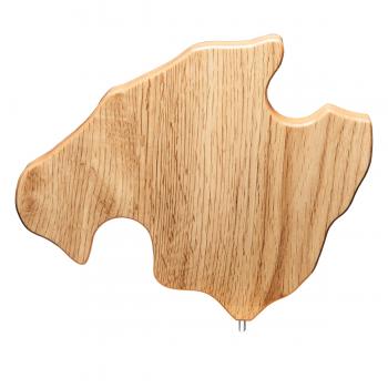 Mapa madera Mallorca roble natural (solo parte alta) (Frontal)