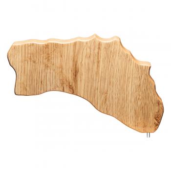 Mapa madera Menorca roble natural (solo parte alta) (Frontal)