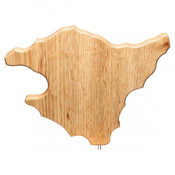 Mapa madera País Vasco roble natural (solo parte alta) (Frontal)