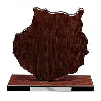 Mapa madera Gran Canaria wengue con base (Frontal)