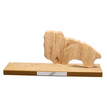 Mapa madera La rioja roble natural con base alargada (Frontal)