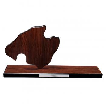 Mapa madera Mallorca wengue con base alargada (Frontal)