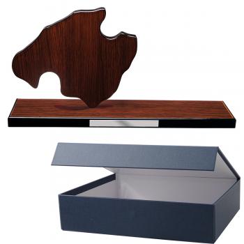 Mapa madera Mallorca wengue con base alargada (Frontal)