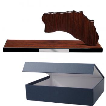 Mapa madera Menorca wengue con base alargada (Frontal)