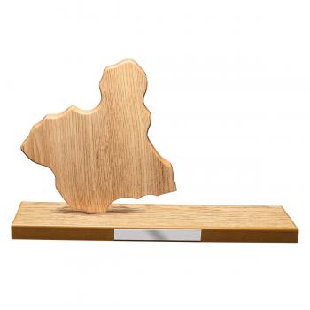 Mapa madera Murcia roble natural con base alargada (Frontal)