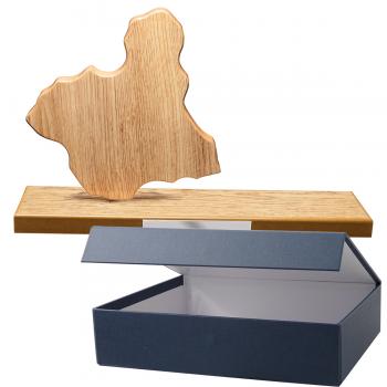 Mapa madera Murcia roble natural con base alargada (Frontal)