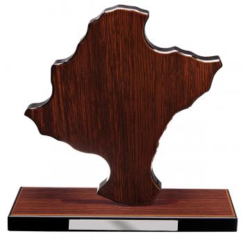 Mapa madera Navarra wengue con base (Frontal)