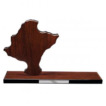 Mapa madera Navarra wengue con base alargada (Frontal)