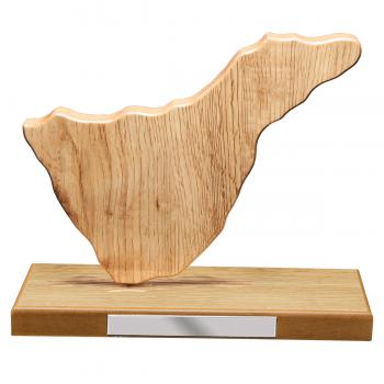 Mapa madera Tenerife roble natural con base (Frontal)
