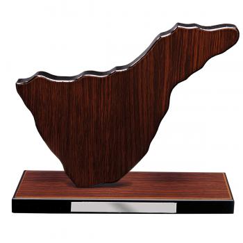 Mapa madera Tenerife wengue con base (Frontal)