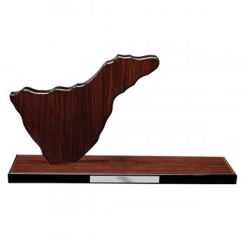 Mapa madera Tenerife wengue con base alargada (Frontal)