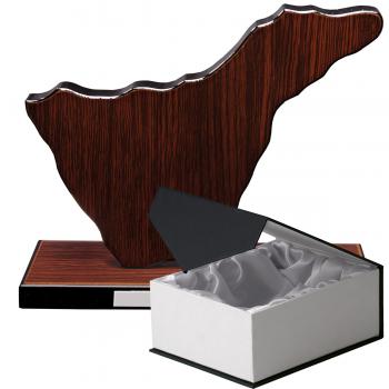 Mapa madera Tenerife wengue con base (Frontal)