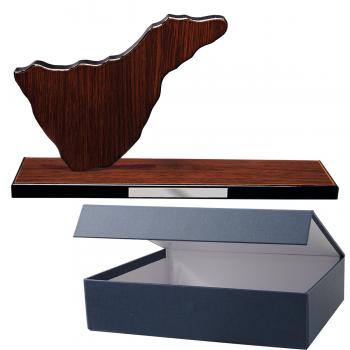 Mapa madera Tenerife wengue con base alargada (Frontal)