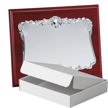 Kit placa de madera etimoe caoba, aluminio y estuche sencillo, serie P000A-50210 (Frontal)