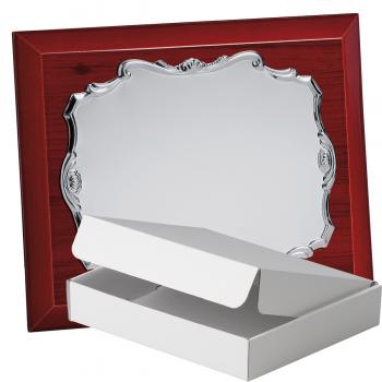 Kit placa de madera color etimoe caoba, aluminio y estuche sencillo, serie P030A-50770 (Frontal)