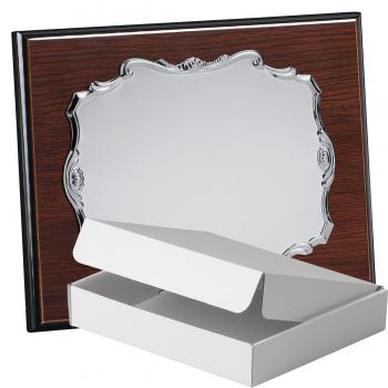 Kit placa de madera color wengue, aluminio y estuche sencillo, serie P030A-50900 (Frontal)