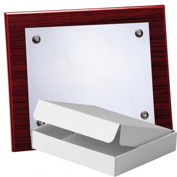 Kit placa de madera zebrano caoba, aluminio y estuche sencillo, serie P040A-50350 (Frontal)