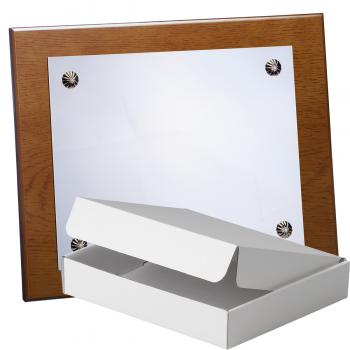 Kit placa de madera color roble avellana mate, aluminio y estuche sencillo, serie P040A-50880 (Frontal)