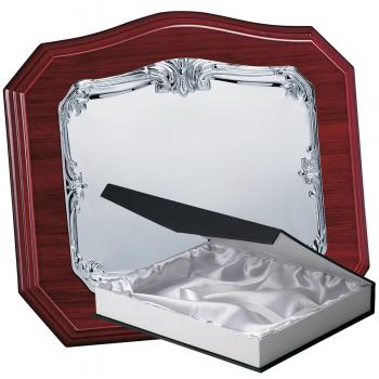 Kit placa de madera color etimoe caoba, aluminio y estuche lujo, serie P050B-50250 (Frontal)