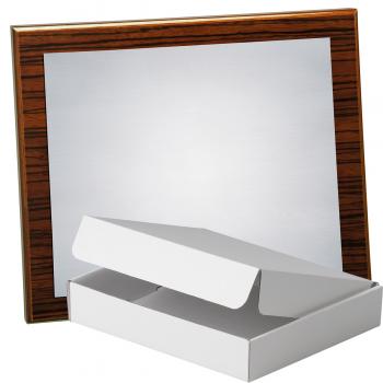 Kit placa de madera color zebrano nogal, aluminio y estuche sencillo, serie P070A-50570 (Frontal)