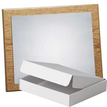 Kit placa de madera color roble natural, aluminio y estuche sencillo, serie P070A-50830 (Frontal)