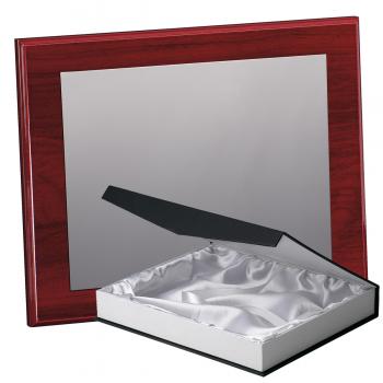 Kit placa de madera color etimoe caoba, aluminio y estuche lujo, serie P070B-50270 (Frontal)