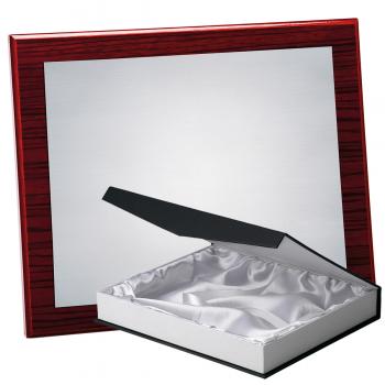 Kit placa de madera zebrano caoba, aluminio y estuche lujo, serie P070B-50350 (Frontal)