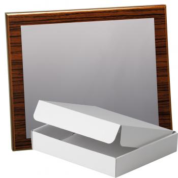 Kit placa de madera color zebrano nogal, aluminio y estuche sencillo, serie P170A-50570 (Frontal)
