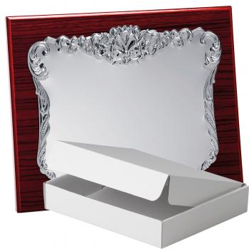 Kit placa de madera zebrano caoba, aluminio y estuche sencillo, serie P193A-50360 (Frontal)