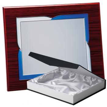 Kit placa de madera zebrano caoba, aluminio y estuche lujo, serie P200B-50360 (Frontal)