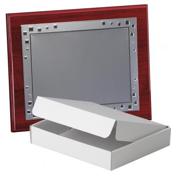 Kit placa de madera color etimoe caoba, aluminio y estuche sencillo, serie P240A-50200 (Frontal)