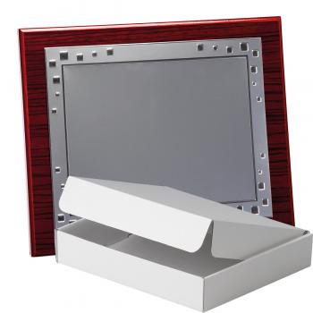 Kit placa de madera zebrano caoba, aluminio y estuche sencillo, serie P240A-50350 (Frontal)