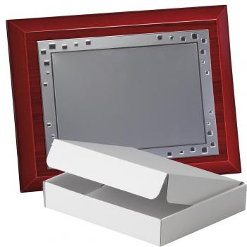 Kit placa de madera color etimoe caoba, aluminio y estuche sencillo, serie P240A-50770 (Frontal)