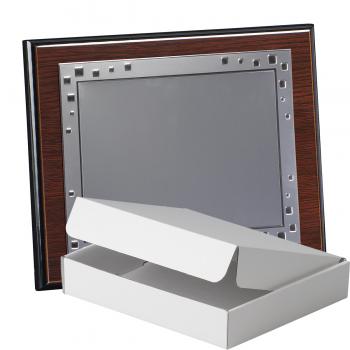 Kit placa de madera color wengue, aluminio y estuche sencillo, serie P240A-50900 (Frontal)