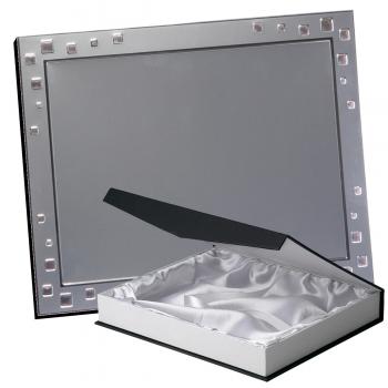 Kit placa de madera color negro mate, aluminio y estuche lujo, serie P240B-50120 (Frontal)