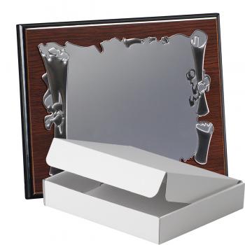 Kit placa de madera color wengue, aluminio y estuche sencillo, serie P300A-50900 (Frontal)