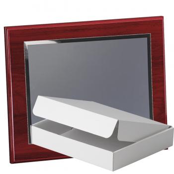Kit placa de madera color etimoe caoba, aluminio y estuche sencillo, serie P310A-50200 (Frontal)