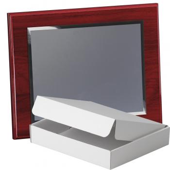 Kit placa de madera color etimoe caoba, aluminio y estuche sencillo, serie P310A-50270 (Frontal)