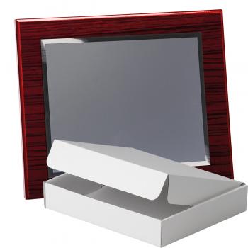 Kit placa de madera zebrano caoba, aluminio y estuche sencillo, serie P310A-50350 (Frontal)