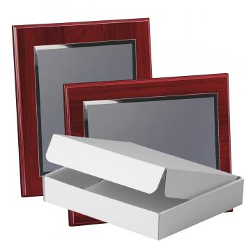 Kit placa de madera color etimoe caoba, aluminio y estuche sencillo, serie P310A-50750 (Frontal)