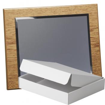 Kit placa de madera color roble natural, aluminio y estuche sencillo, serie P310A-50890 (Frontal)
