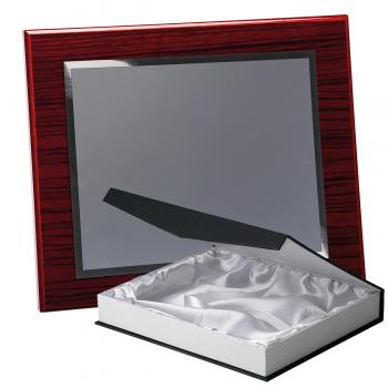 Kit placa de madera zebrano caoba, aluminio y estuche lujo, serie P310B-50350 (Frontal)