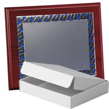 Kit placa de madera etimoe caoba, aluminio y estuche sencillo, serie P330A-50210 (Frontal)