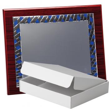 Kit placa de madera zebrano caoba, aluminio y estuche sencillo, serie P330A-50350 (Frontal)