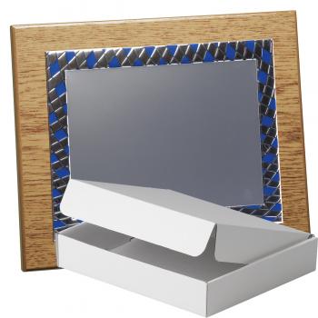 Kit placa de madera color roble natural, aluminio y estuche sencillo, serie P330A-50890 (Frontal)