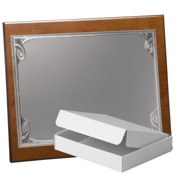 Kit placa de madera color roble avellana mate, aluminio y estuche sencillo, serie P340A-5A810 (Frontal)