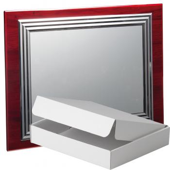 Kit placa de madera color etimoe caoba, aluminio y estuche sencillo, serie P380A-50340 (Frontal)