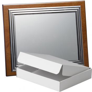 Kit placa de madera color roble avellana mate, aluminio y estuche sencillo, serie P380A-5A810 (Frontal)